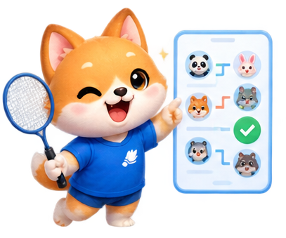Fox pointing at automatically paired players